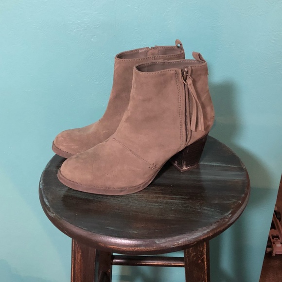 Grey Suede Booties - Picture 4 of 8